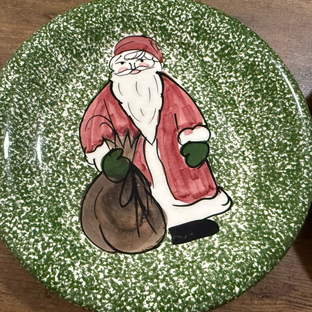 Festive Holiday Plate Set - Santa, Christmas Tree, Candy Cane - Picture 2 of 5